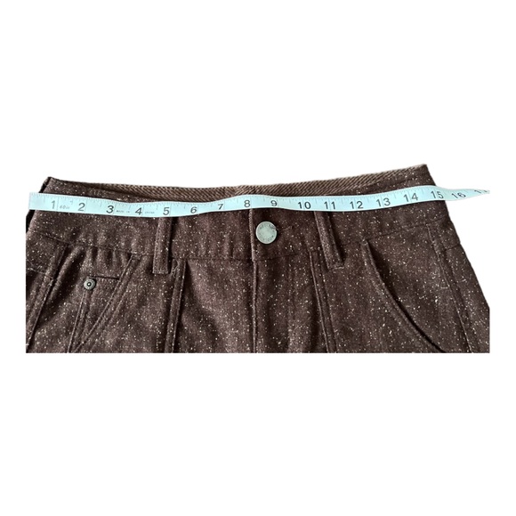 Woolrich Womens Woodlyn Mini Skirt Size 4 Dark Brown Wool Blend Pockets - Picture 4 of 9